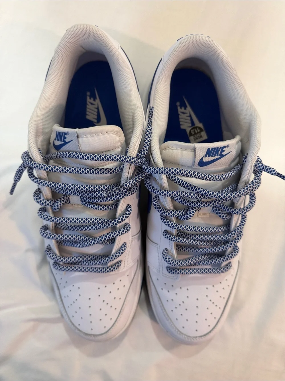 Nike Men’s Dunk White & Blue Low-Top Sneakers